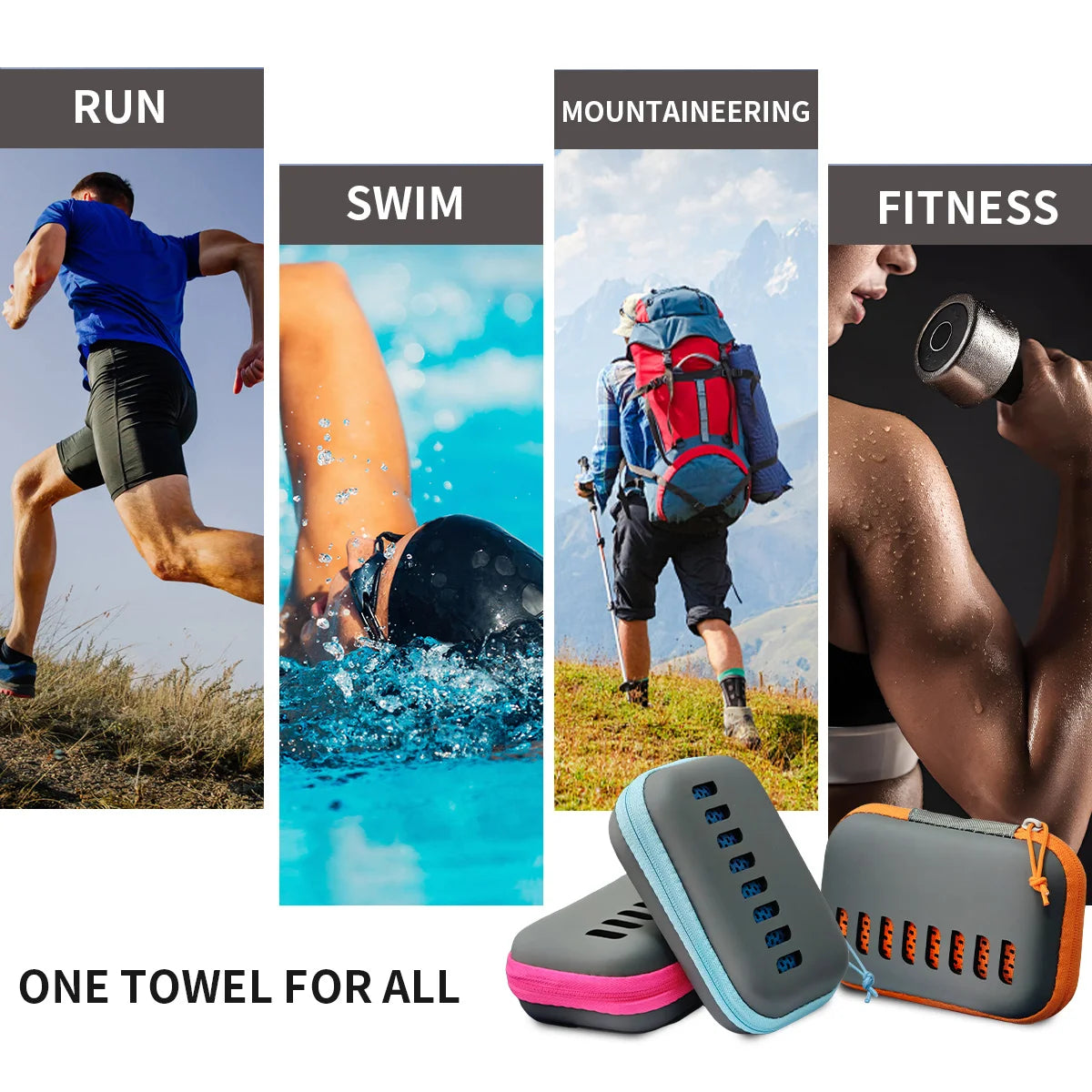 Camping Cooling Towels with EVA Case