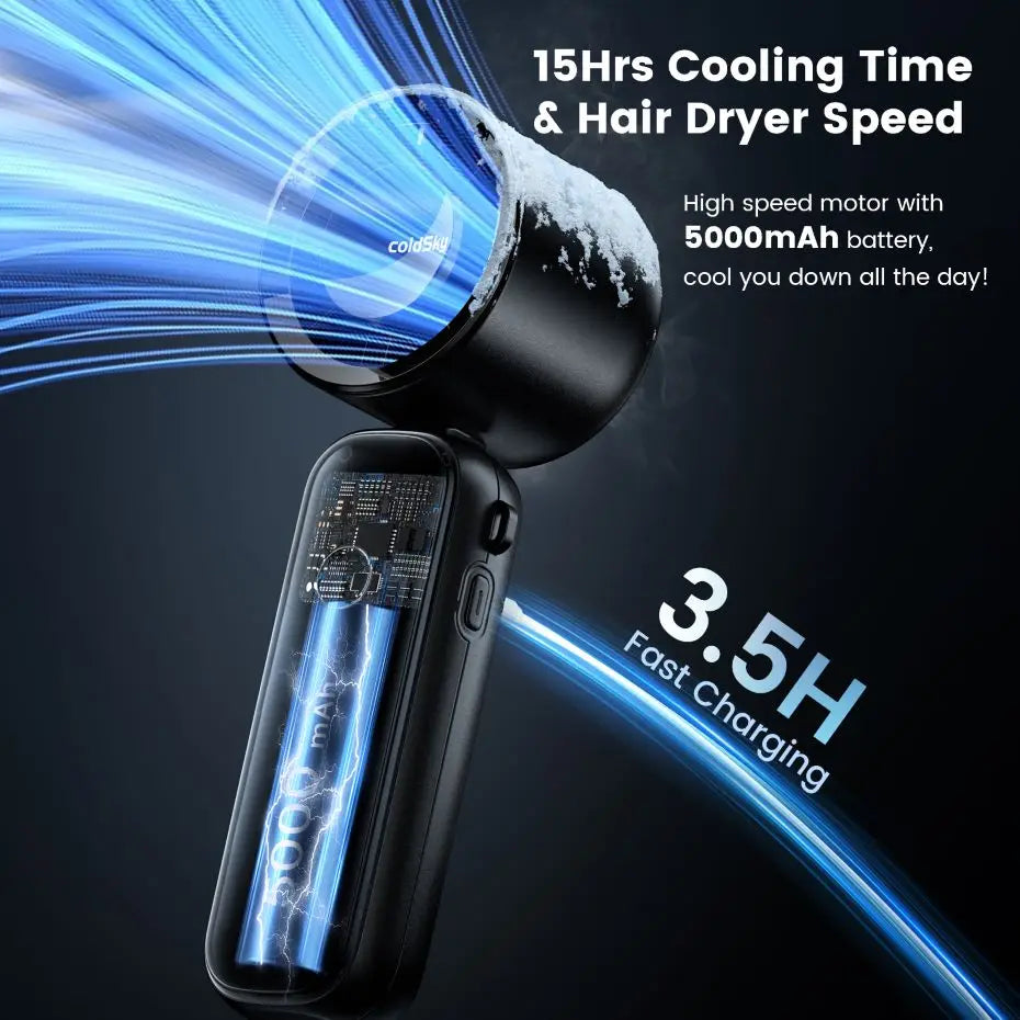 ChillFlow Max – Handheld & Wearable Cooling Fan