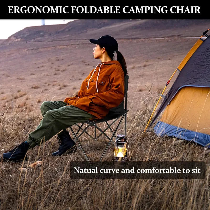 Outdoor Foldable Chair with Side Pocket