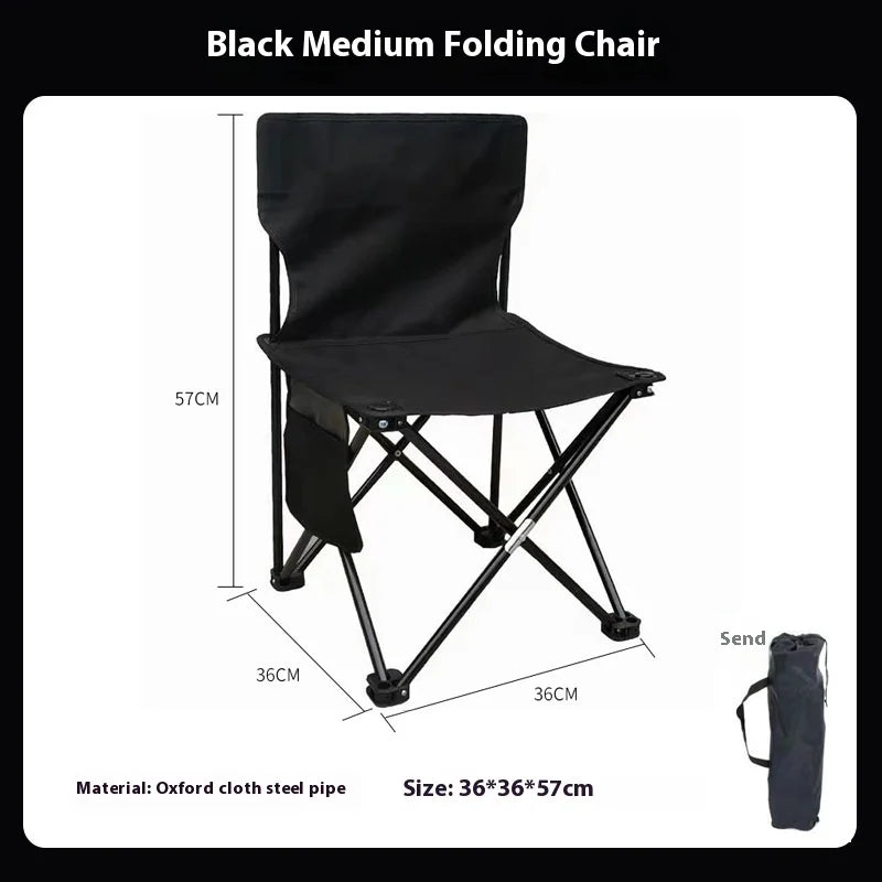 Outdoor Foldable Chair with Side Pocket