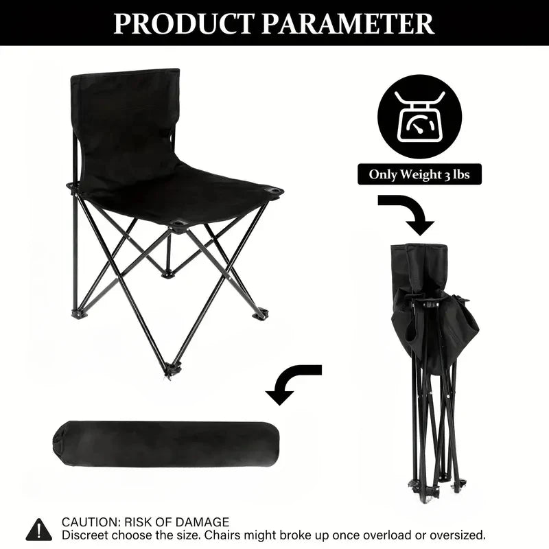 Outdoor Foldable Chair with Side Pocket