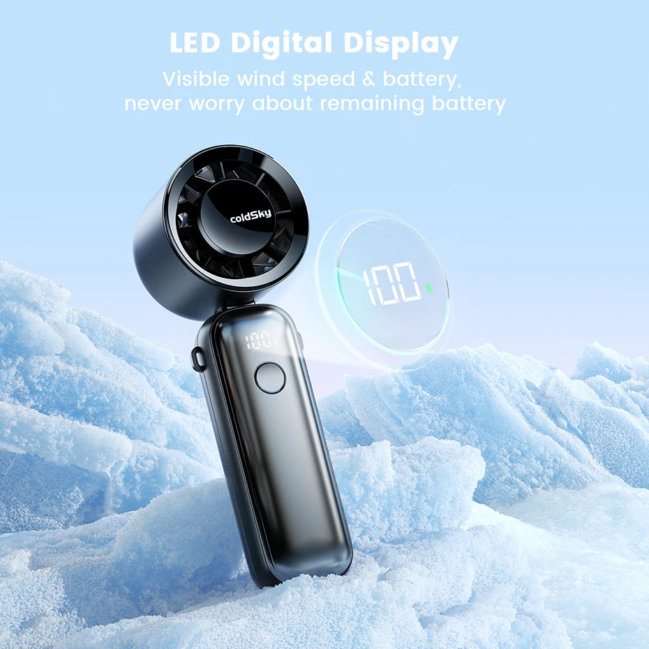 ChillFlow Max – Handheld & Wearable Cooling Fan