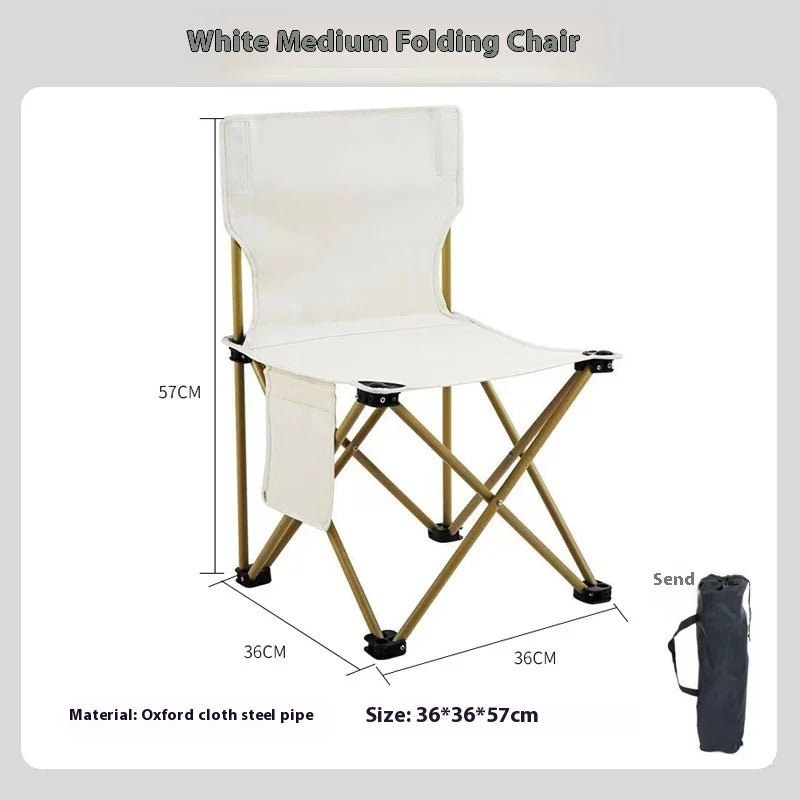 Outdoor Foldable Chair with Side Pocket