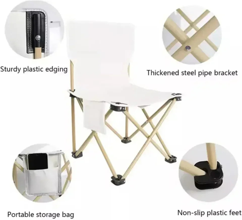 Outdoor Foldable Chair with Side Pocket