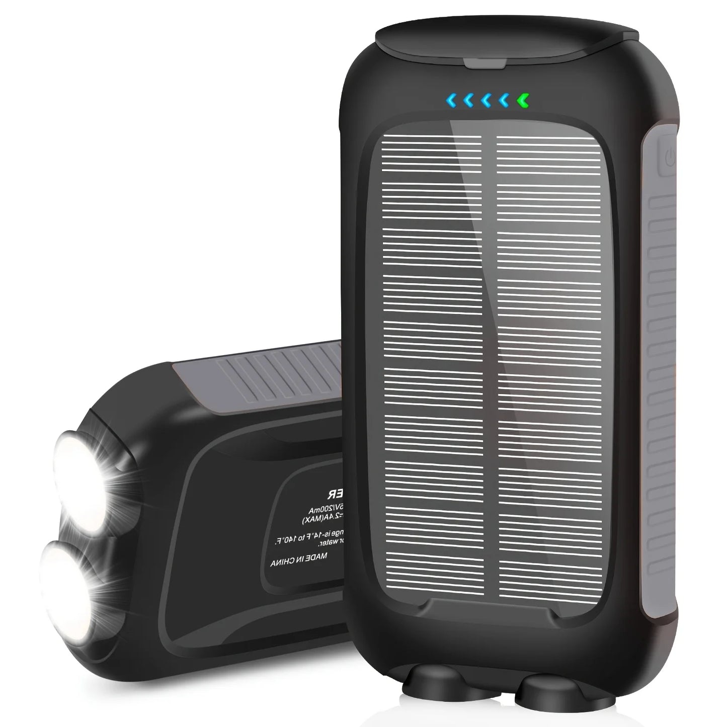 Solar Outdoor Power Bank with LED Light – 10,000mAh