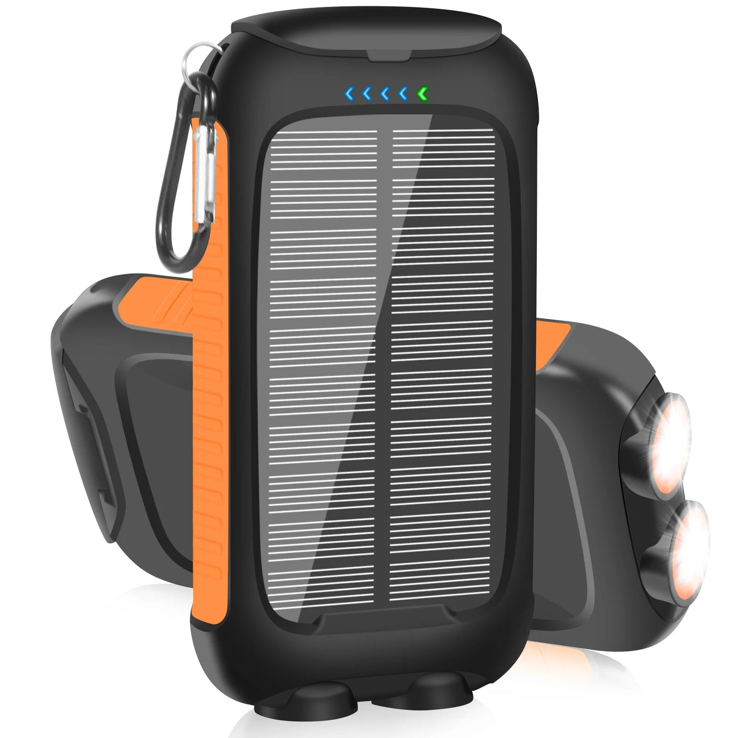 Solar Outdoor Power Bank with LED Light – 10,000mAh