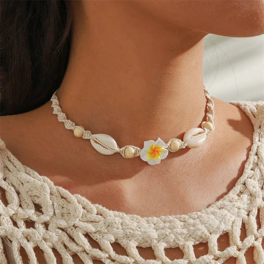 Seaflower Boho Shell Choker