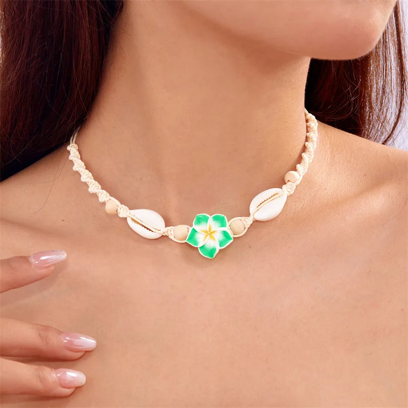 Seaflower Boho Shell Choker