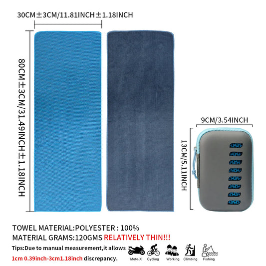 Camping Cooling Towels with EVA Case