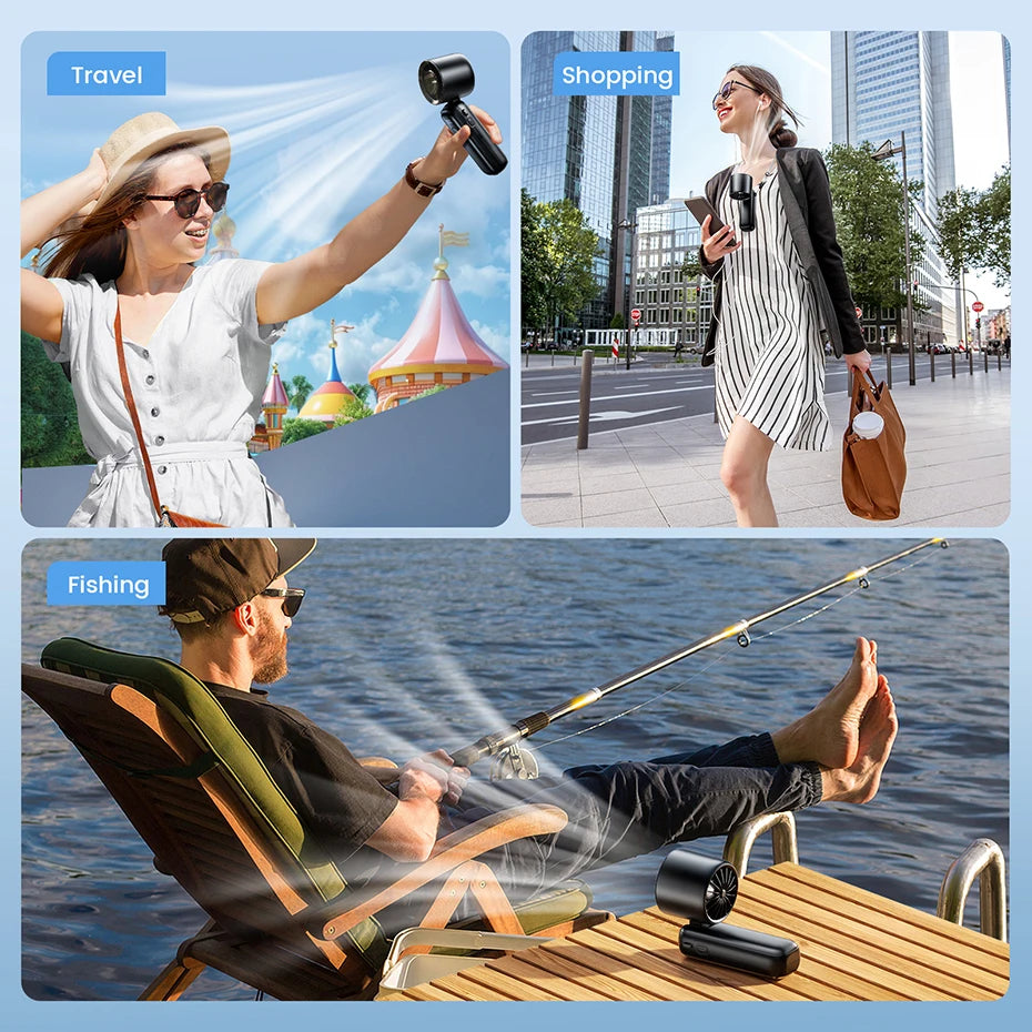 ChillFlow Max – Handheld & Wearable Cooling Fan