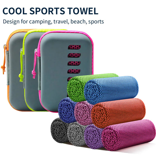 Camping Cooling Towels with EVA Case